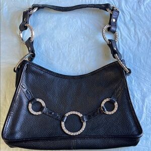 Elegant Black Leather Shoulder Bag